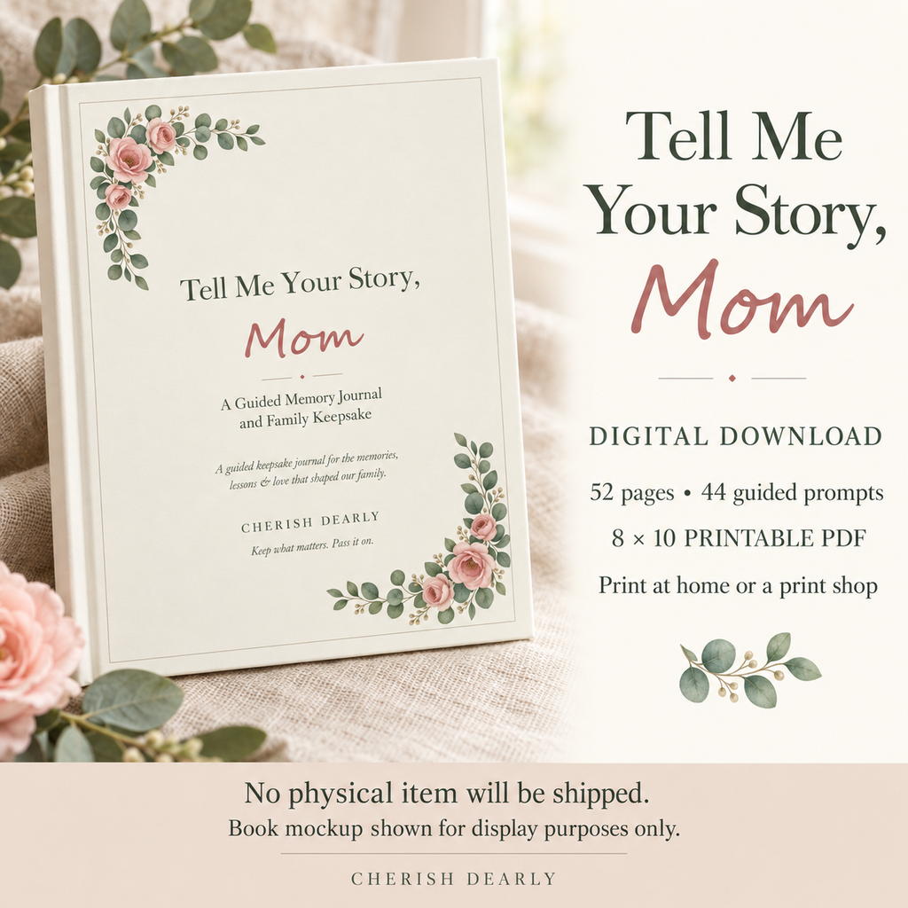 Tell Me Your Story, Mom - Guided Memory Journal & Family Keepsake