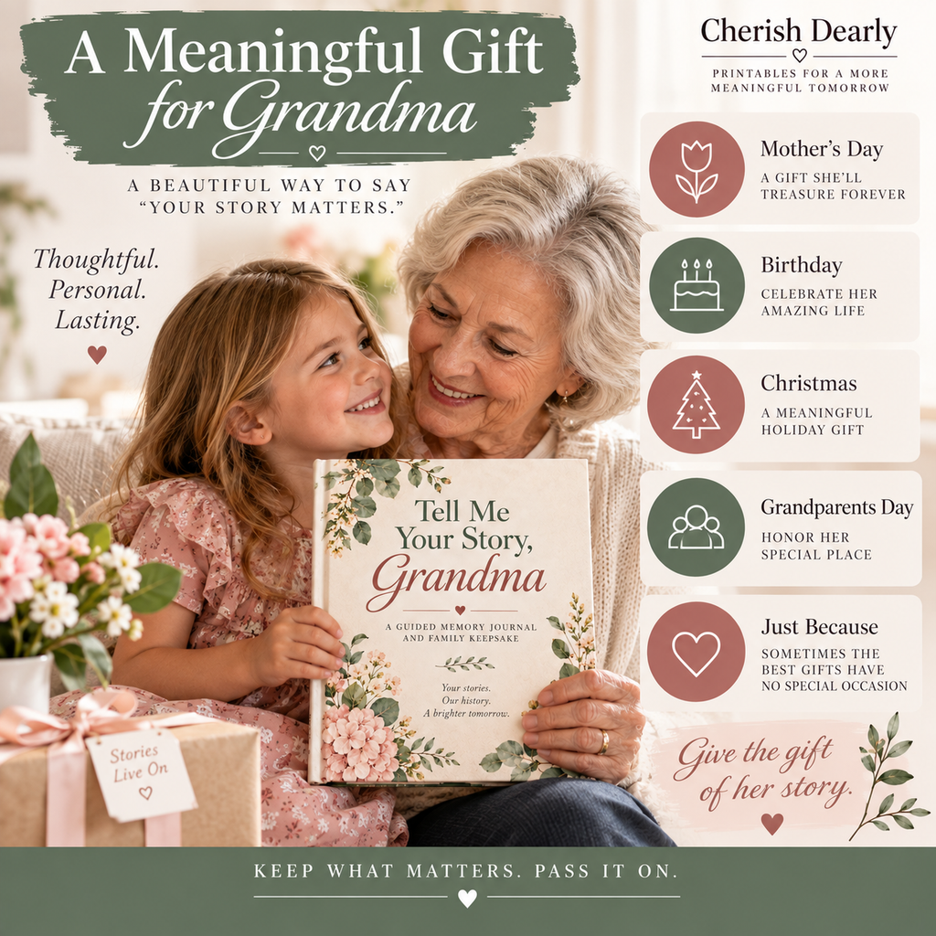 Tell Me Your Story, Grandma - Guided Memory Journal & Family Keepsake