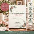 Everything My Family Needs to Know - Printable Family Information Organizer