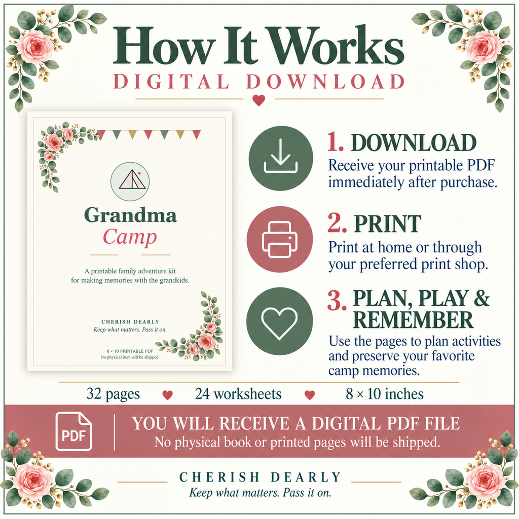 Grandma Camp - Printable Grandparent & Grandkids Activity Kit