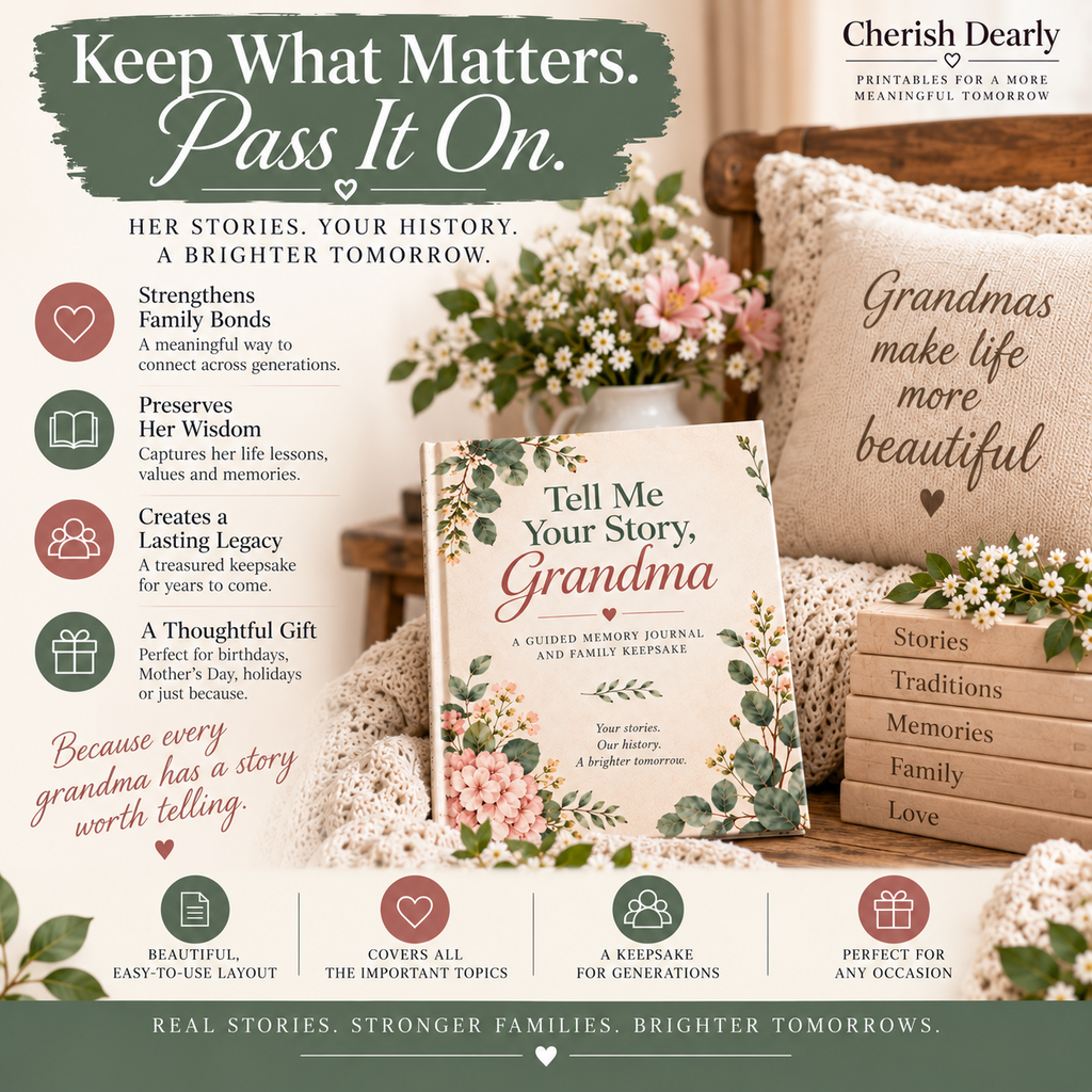 Tell Me Your Story, Grandma - Guided Memory Journal & Family Keepsake