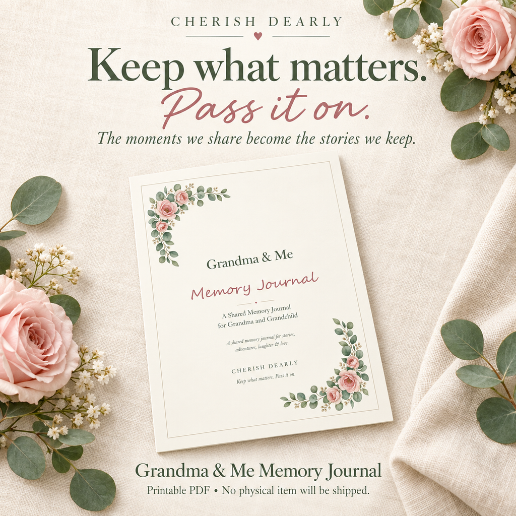 Grandma & Me - Printable Shared Memory Journal