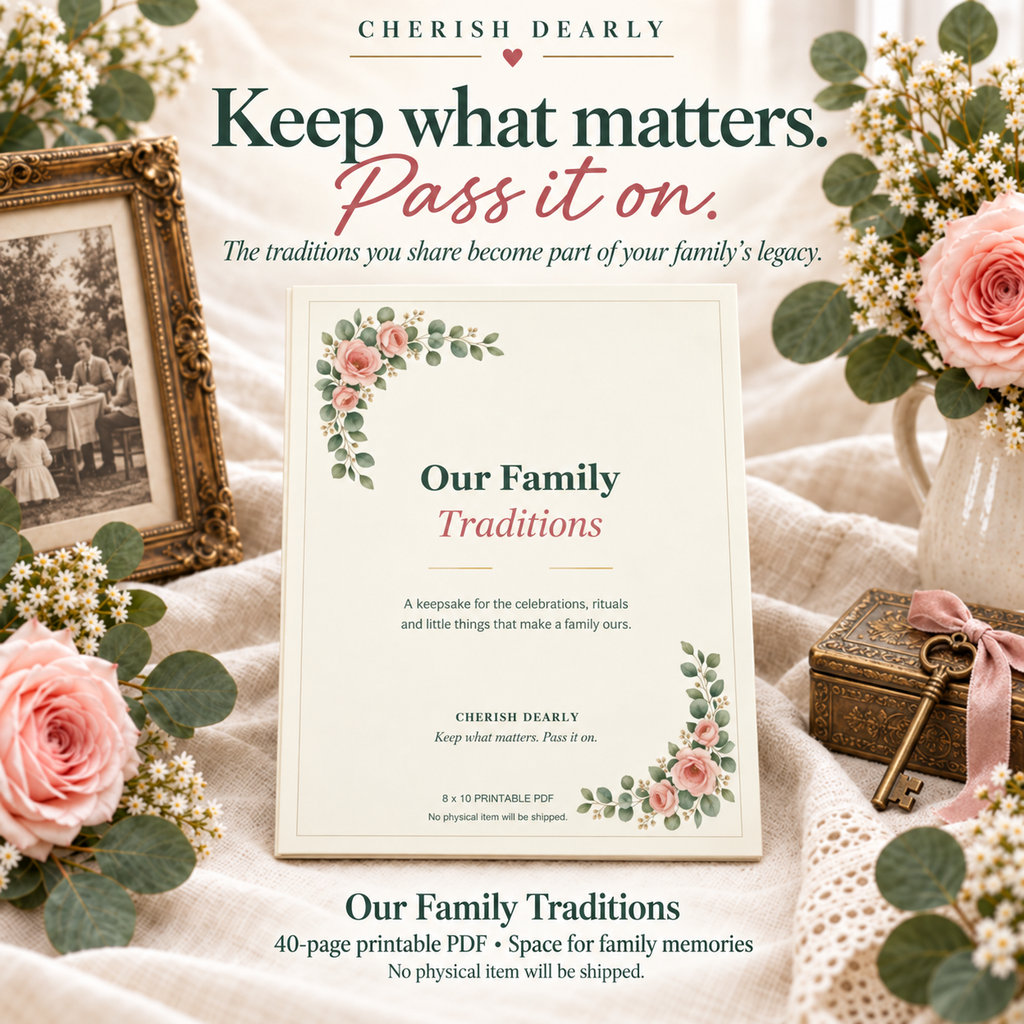 Our Family Traditions - Printable Family Keepsake Journal