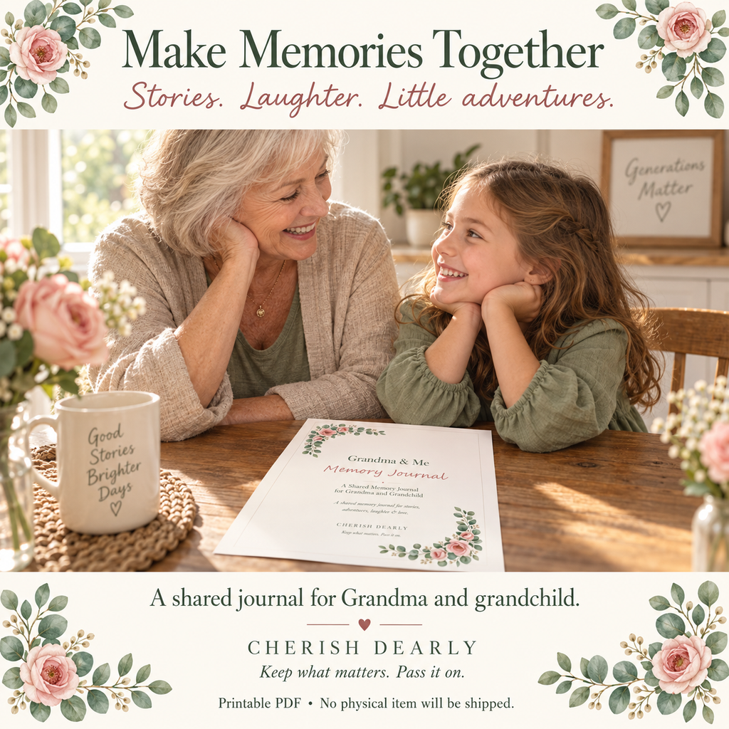 Grandma & Me - Printable Shared Memory Journal