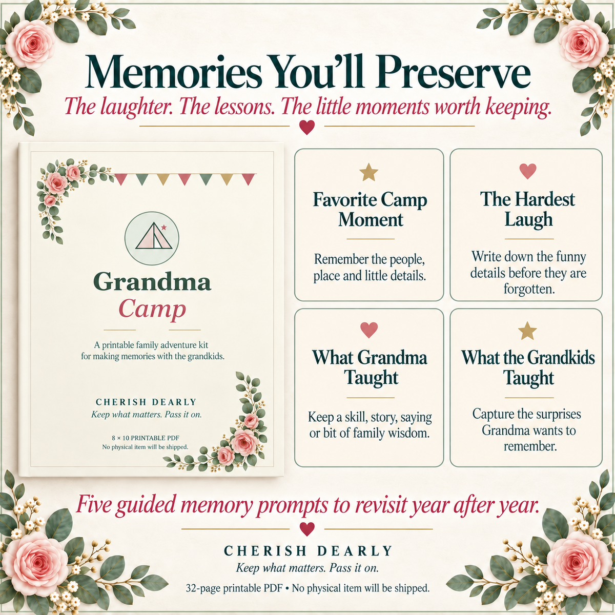 Grandma Camp - Printable Grandparent & Grandkids Activity Kit