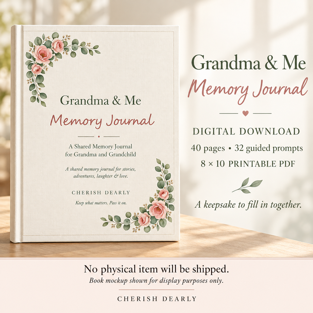 Grandma & Me - Printable Shared Memory Journal