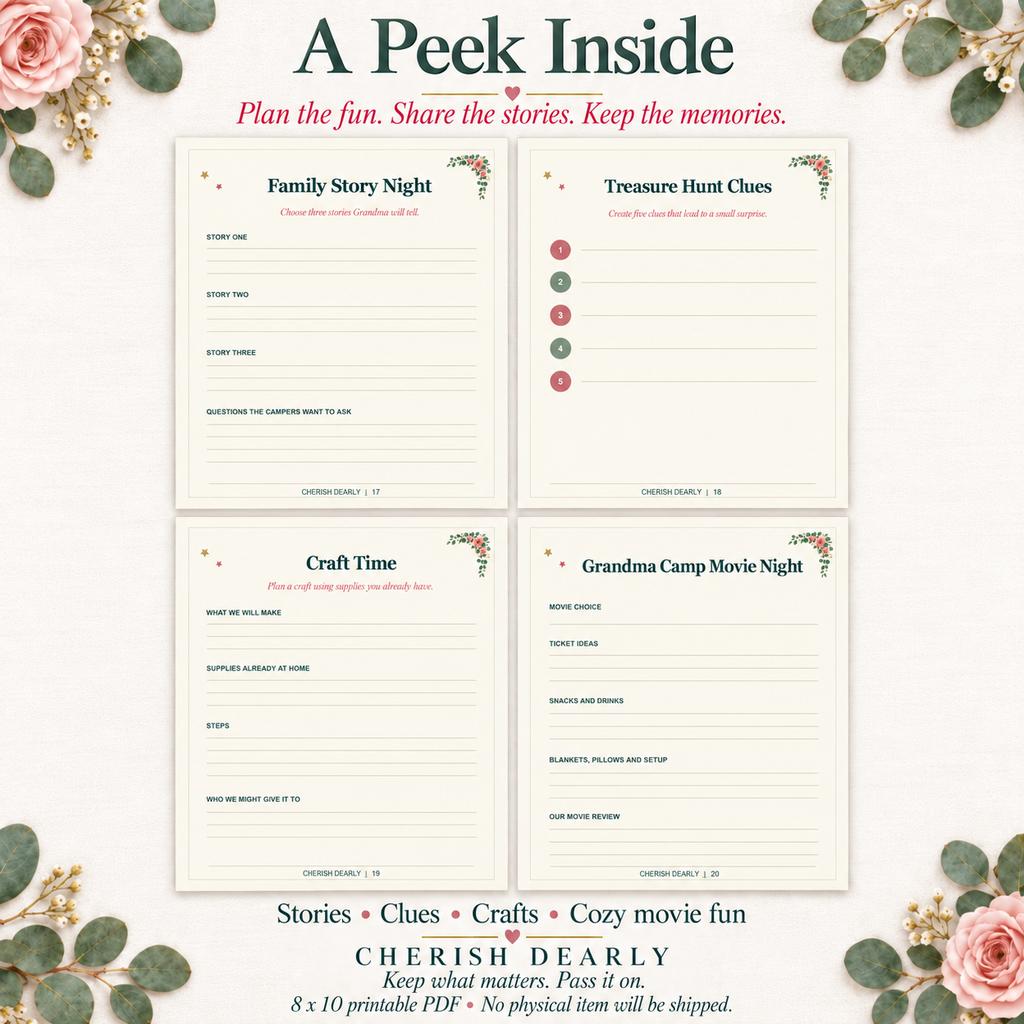 Grandma Camp - Printable Grandparent & Grandkids Activity Kit