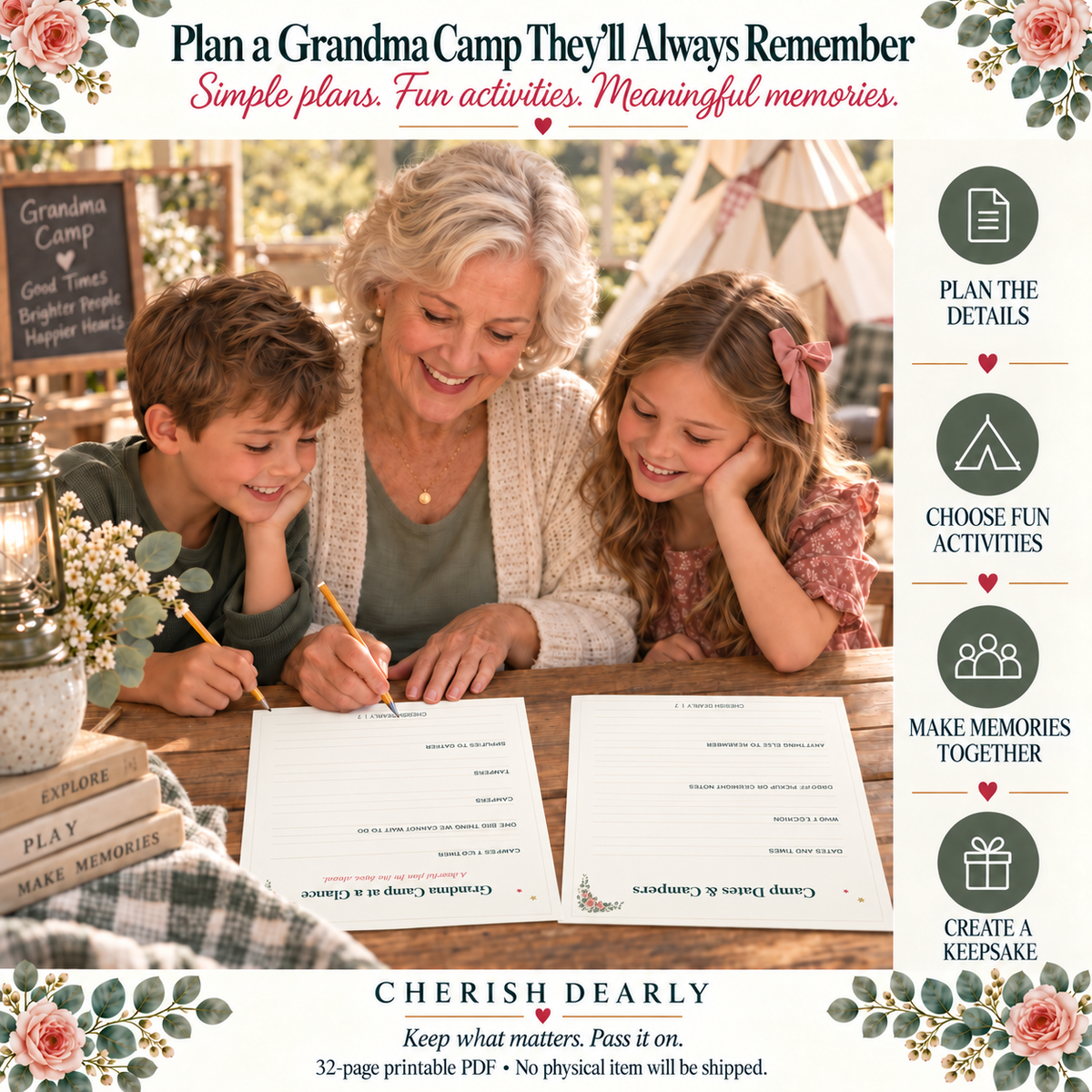 Grandma Camp - Printable Grandparent & Grandkids Activity Kit