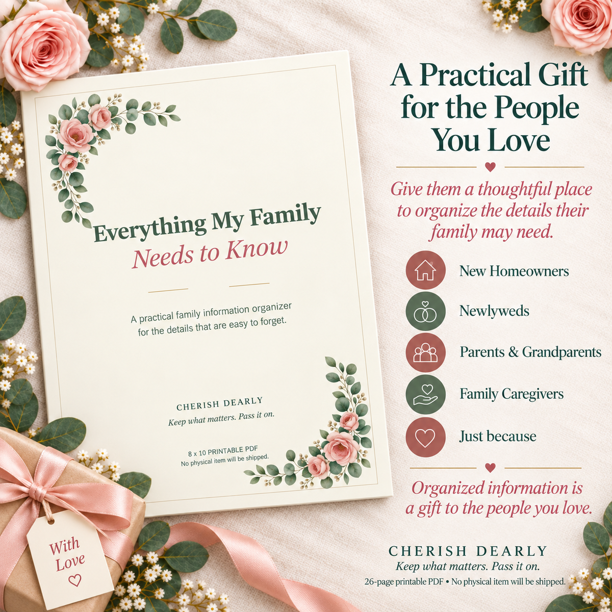 Everything My Family Needs to Know - Printable Family Information Organizer