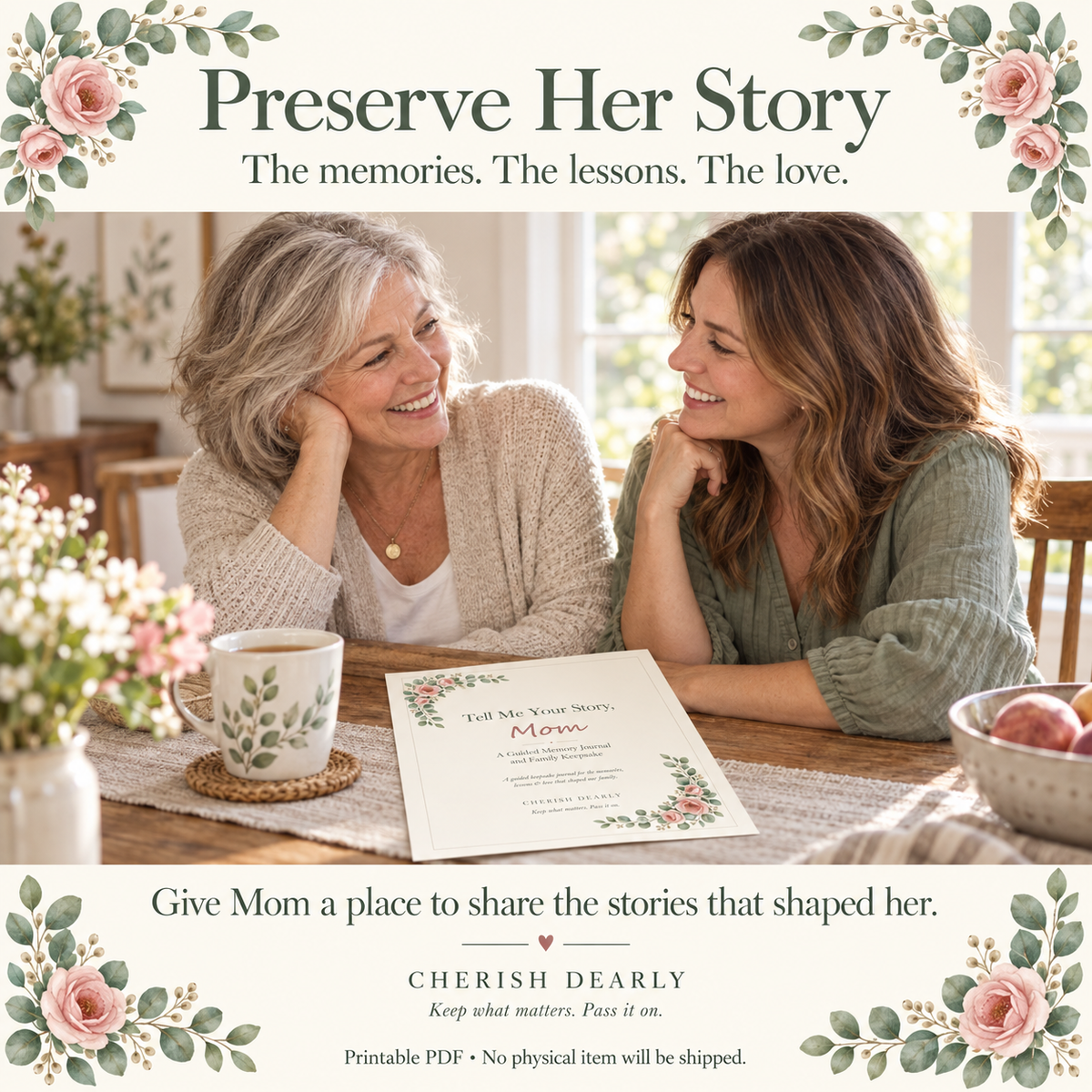 Tell Me Your Story, Mom - Guided Memory Journal & Family Keepsake