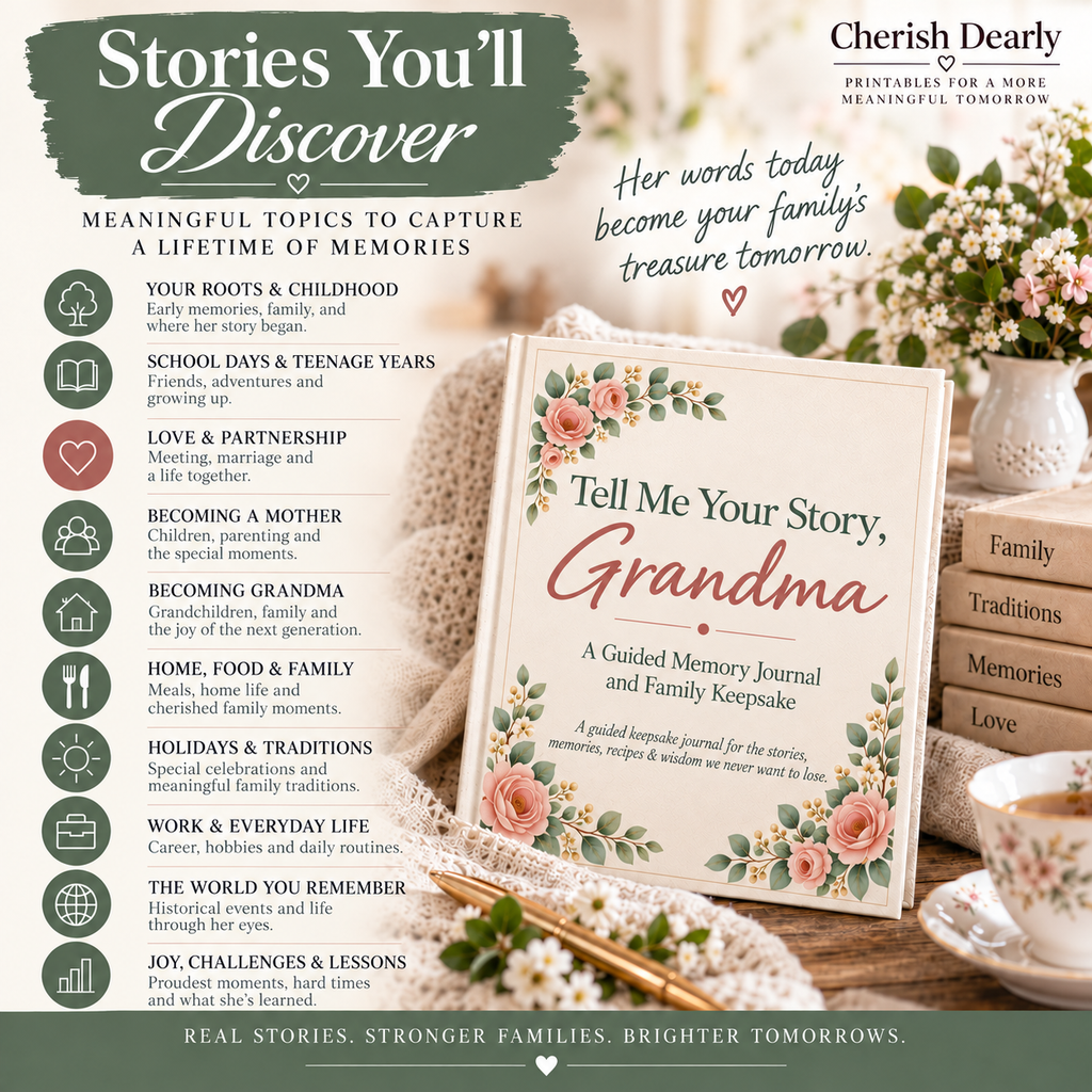 Tell Me Your Story, Grandma - Guided Memory Journal & Family Keepsake