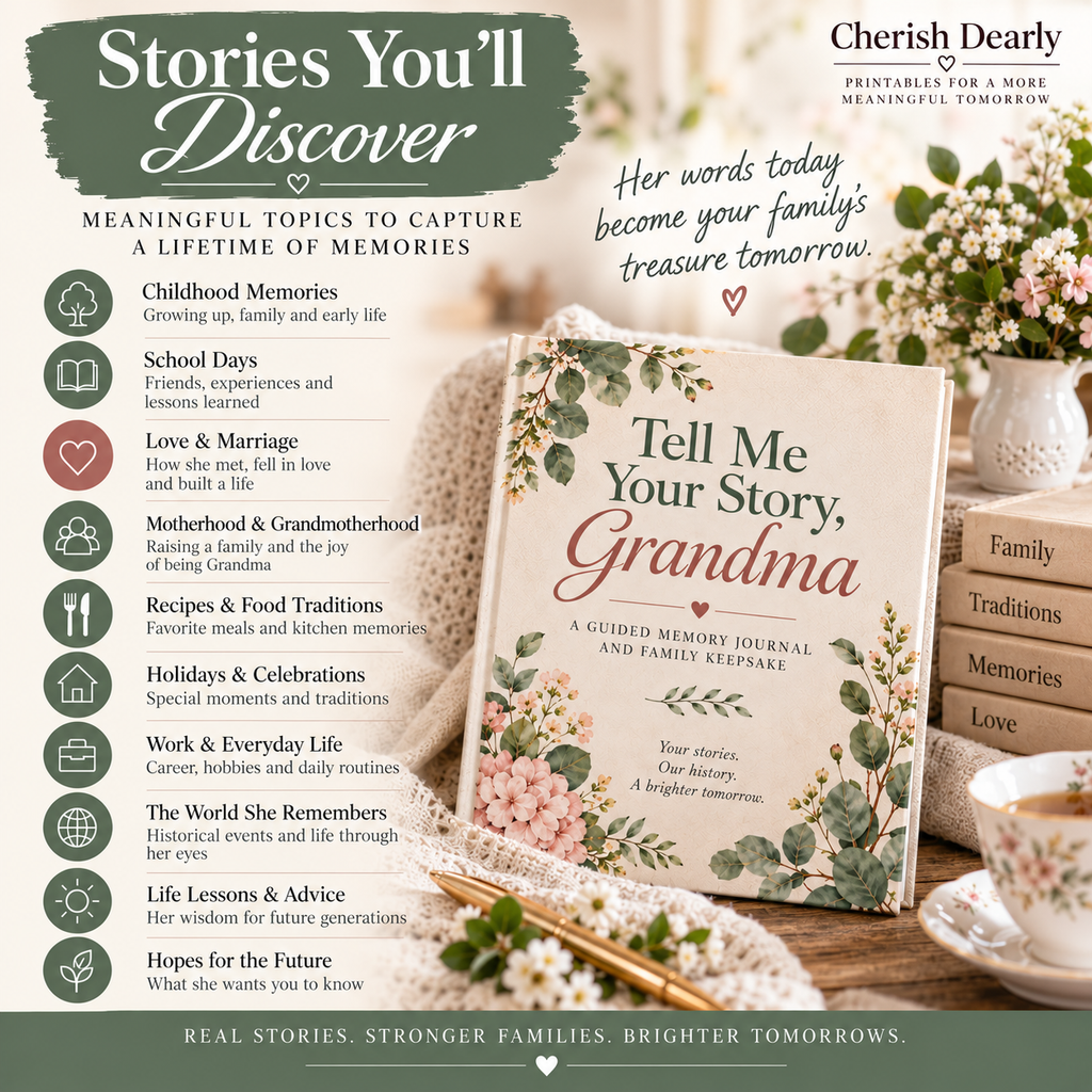 Tell Me Your Story, Grandma - Guided Memory Journal & Family Keepsake