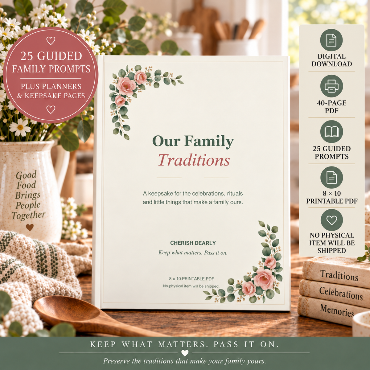 Our Family Traditions - Printable Family Keepsake Journal